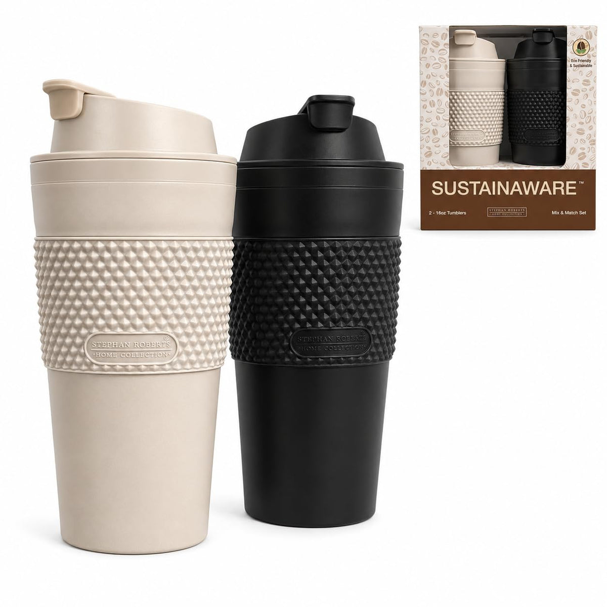 16 oz Insulated Coffee Tumbler Set 2 Pack E689070