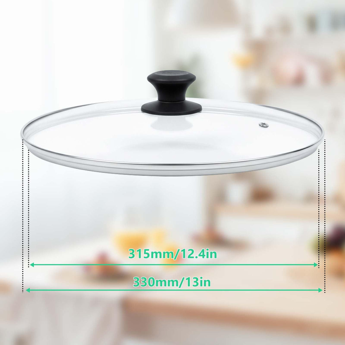 13 Inch Tempered Glass Lid O848816