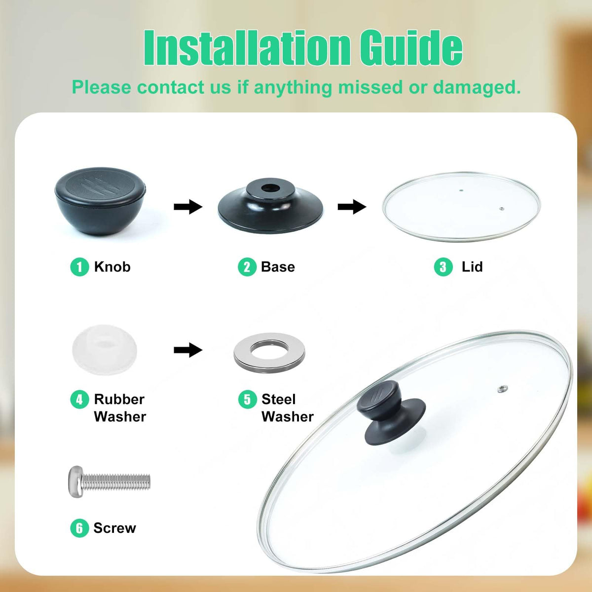 13 Inch Tempered Glass Lid O848816