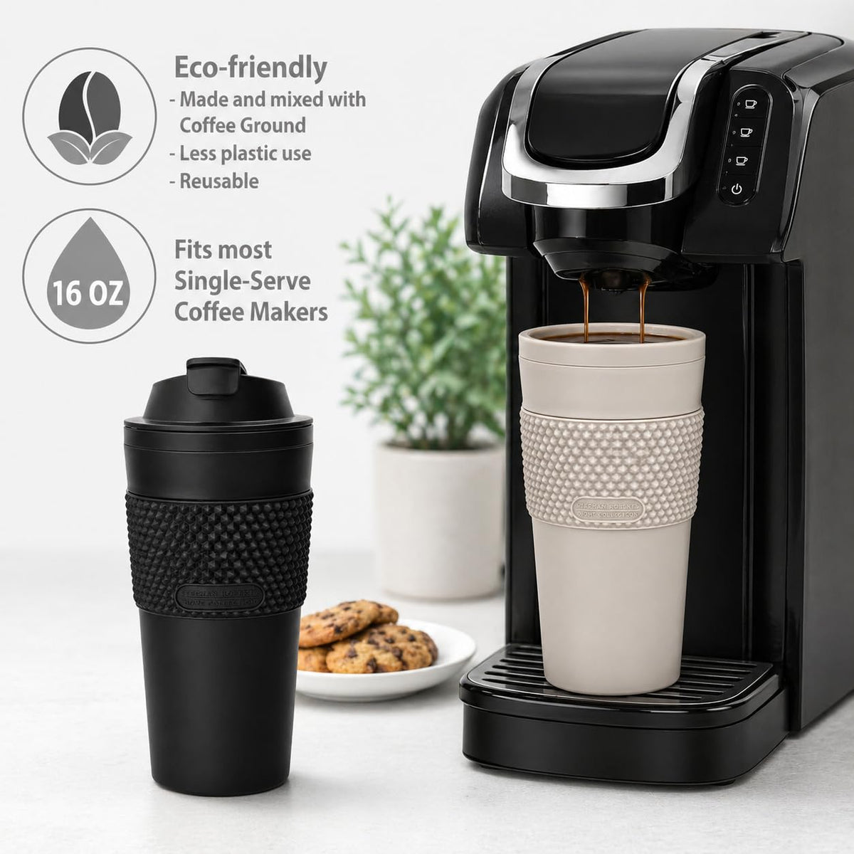 16 oz Insulated Coffee Tumbler Set 2 Pack E689070