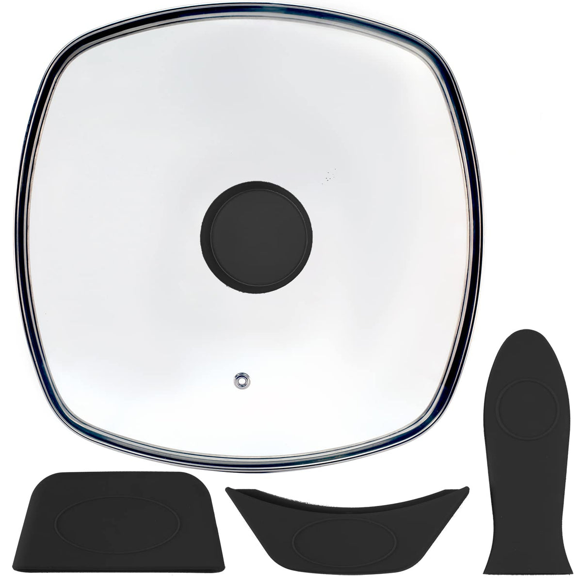 10.5" Vented Square Glass Lid I67035
