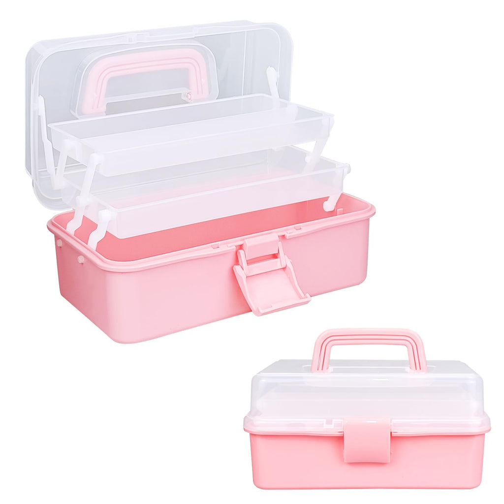 10 Inch 3 Layer Tackle Box Organizer with 2 Trays A3953