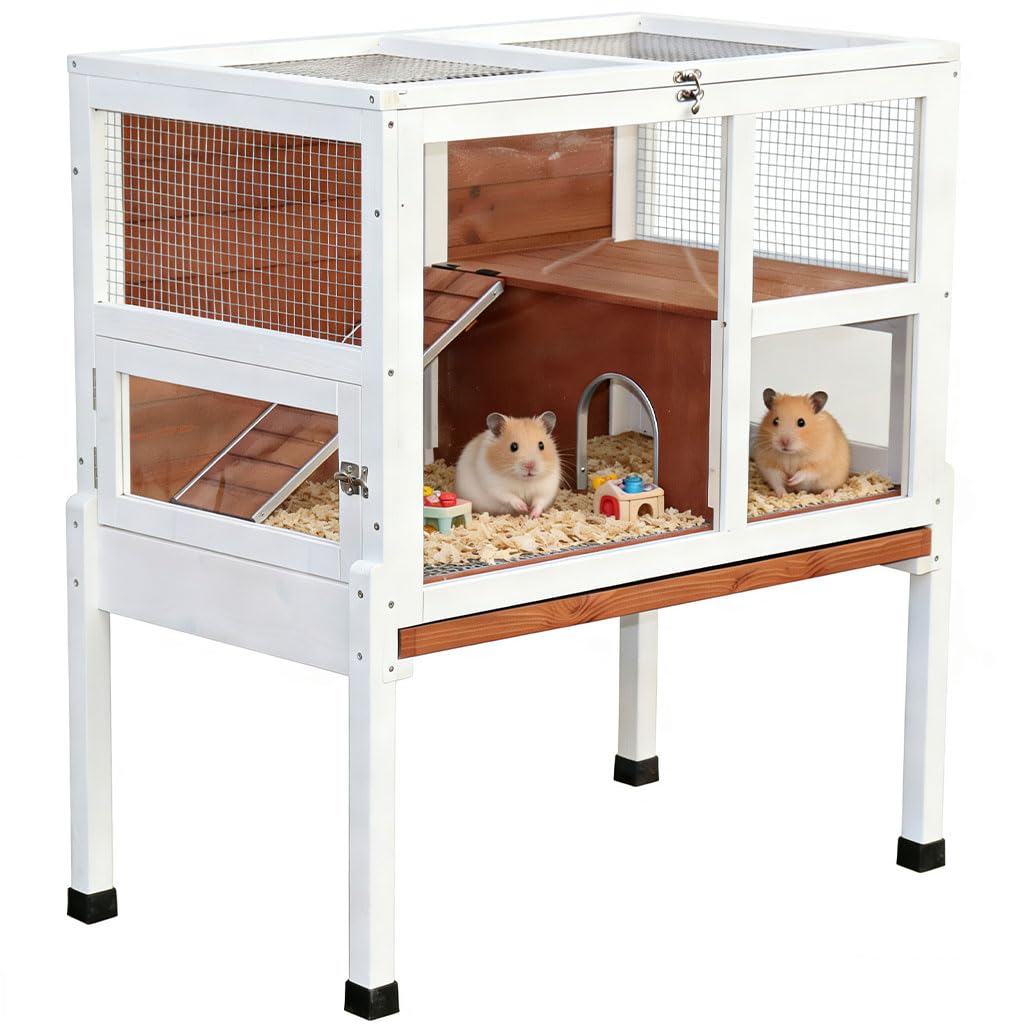 2-Story Wooden Small Animal Cage with Stand Z20880