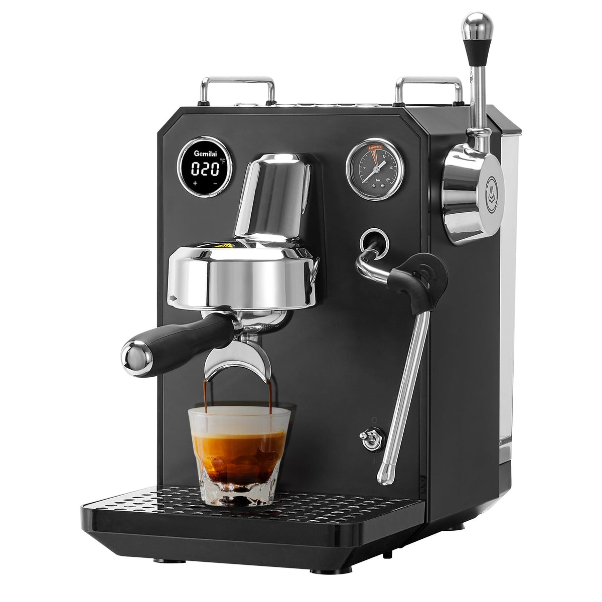 1500W Espresso Machine and Coffee Grinder Bundle with Milk Frother, Black K2516