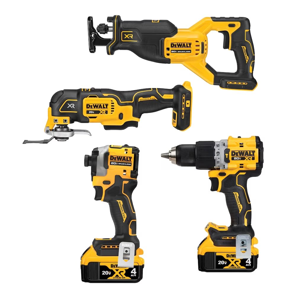 20V MAX Lithium-Ion Cordless Brushless 4 Tool Combo Kit I9404