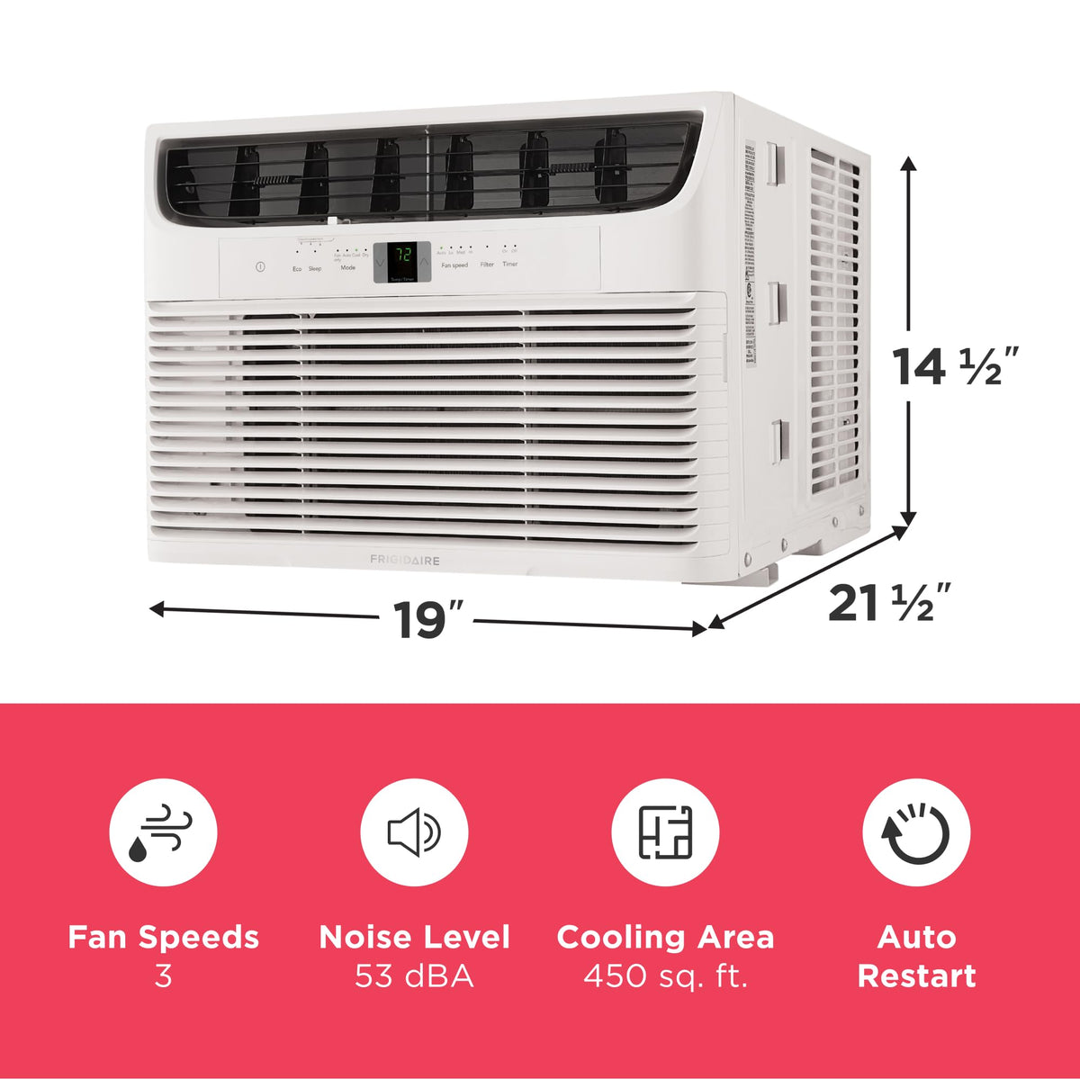10,000 BTU White Window Air Conditioner X39987