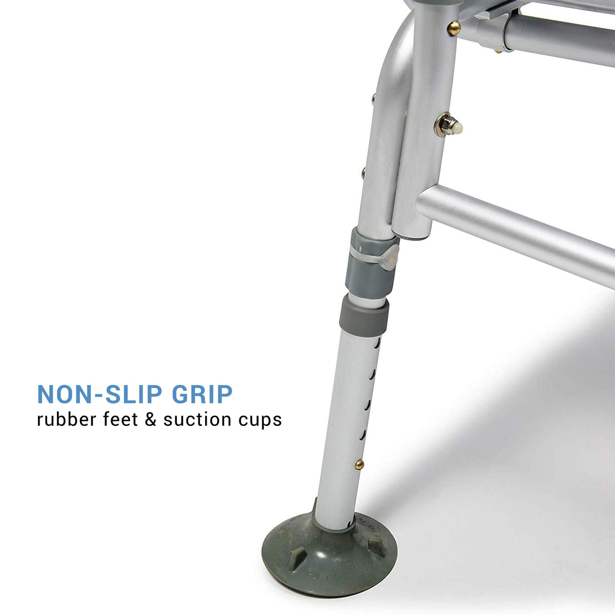 2-in-1 Tub Transfer Bench & Shower Chair, Padded Seat & Back, Height Adjustable X356404