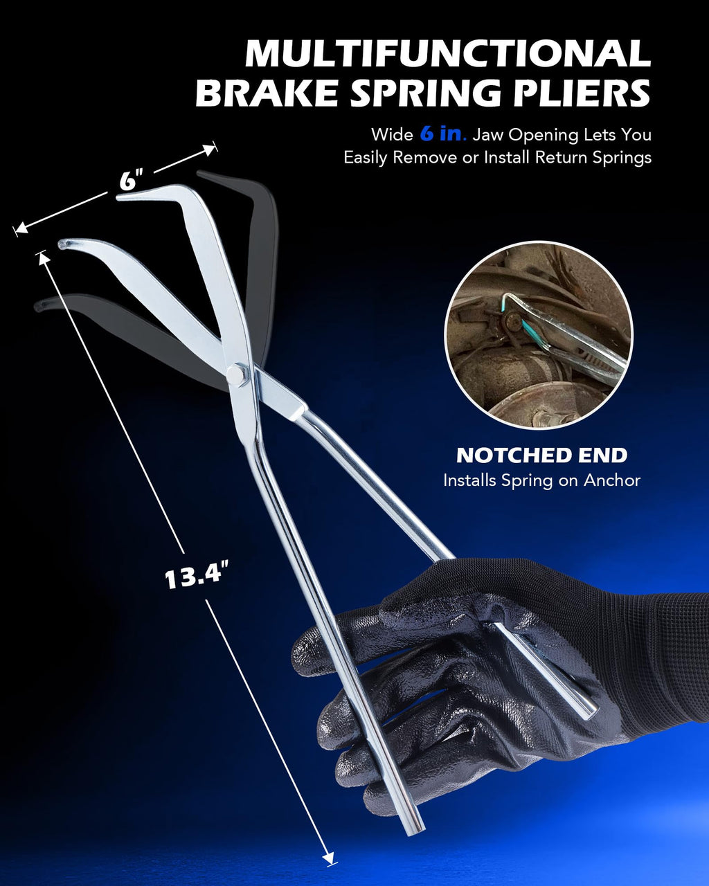 10pc Drum Brake Tool Kit with Spring Pliers and Adjusting Spoons Set C367