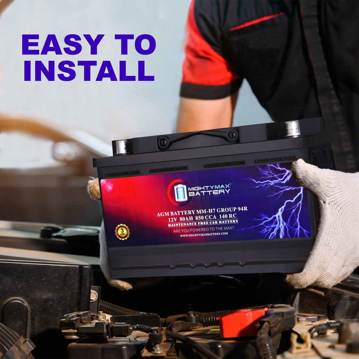 12V 80AH 850 CCA Replacement Battery Y4770