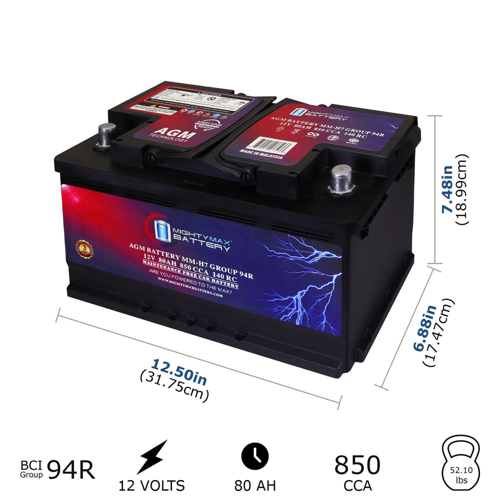 12V 80AH 850 CCA Replacement Battery Y4770
