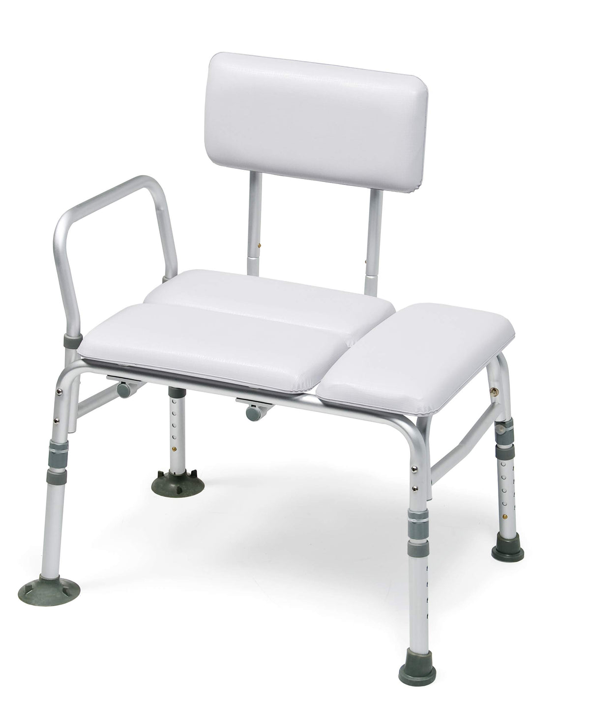 2-in-1 Tub Transfer Bench & Shower Chair, Padded Seat & Back, Height Adjustable X356404