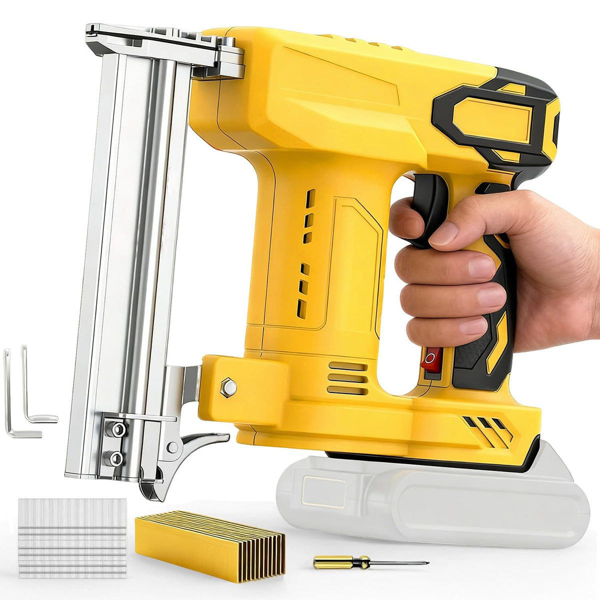 2 in 1 Cordless Brad Nailer 18 Gauge Electric Nail Gun X2963