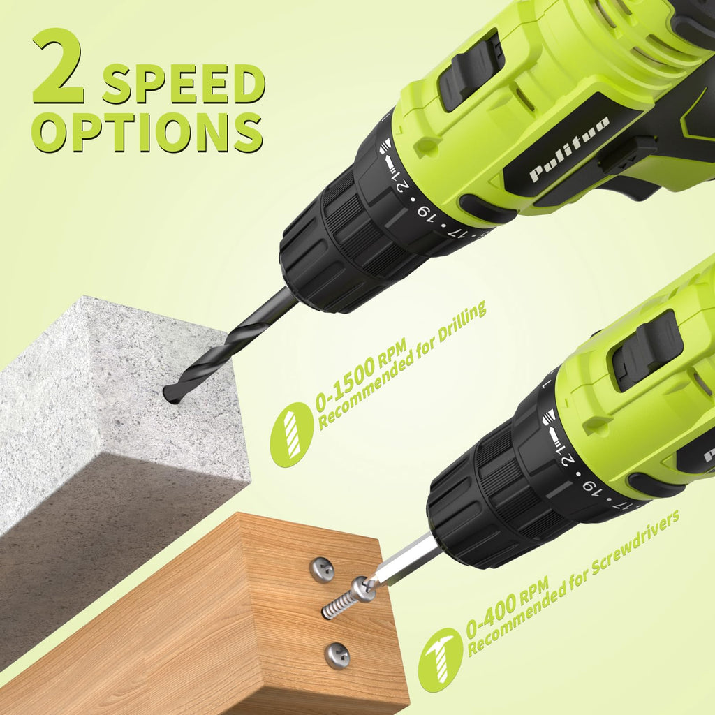 20V Cordless Drill Driver with 2 Batteries S7668