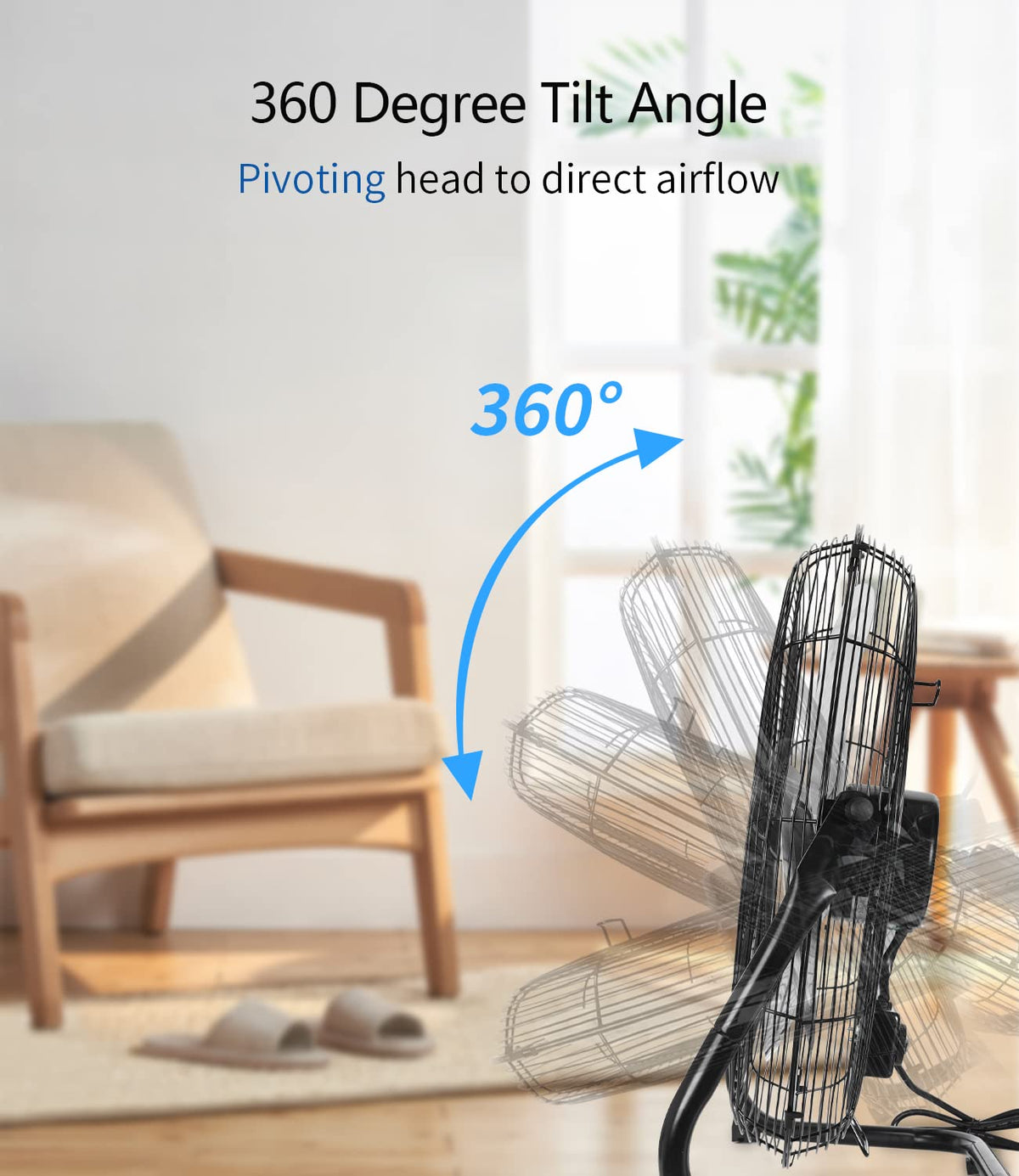 20 Inch Heavy Duty High Velocity Metal Floor Fan U863