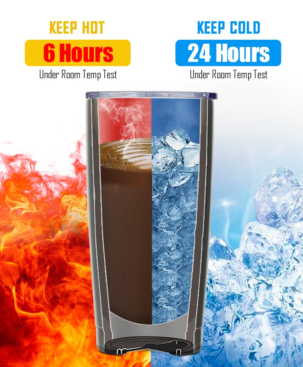 20 oz Insulated Stainless Steel Travel Tumbler with Lid D3382