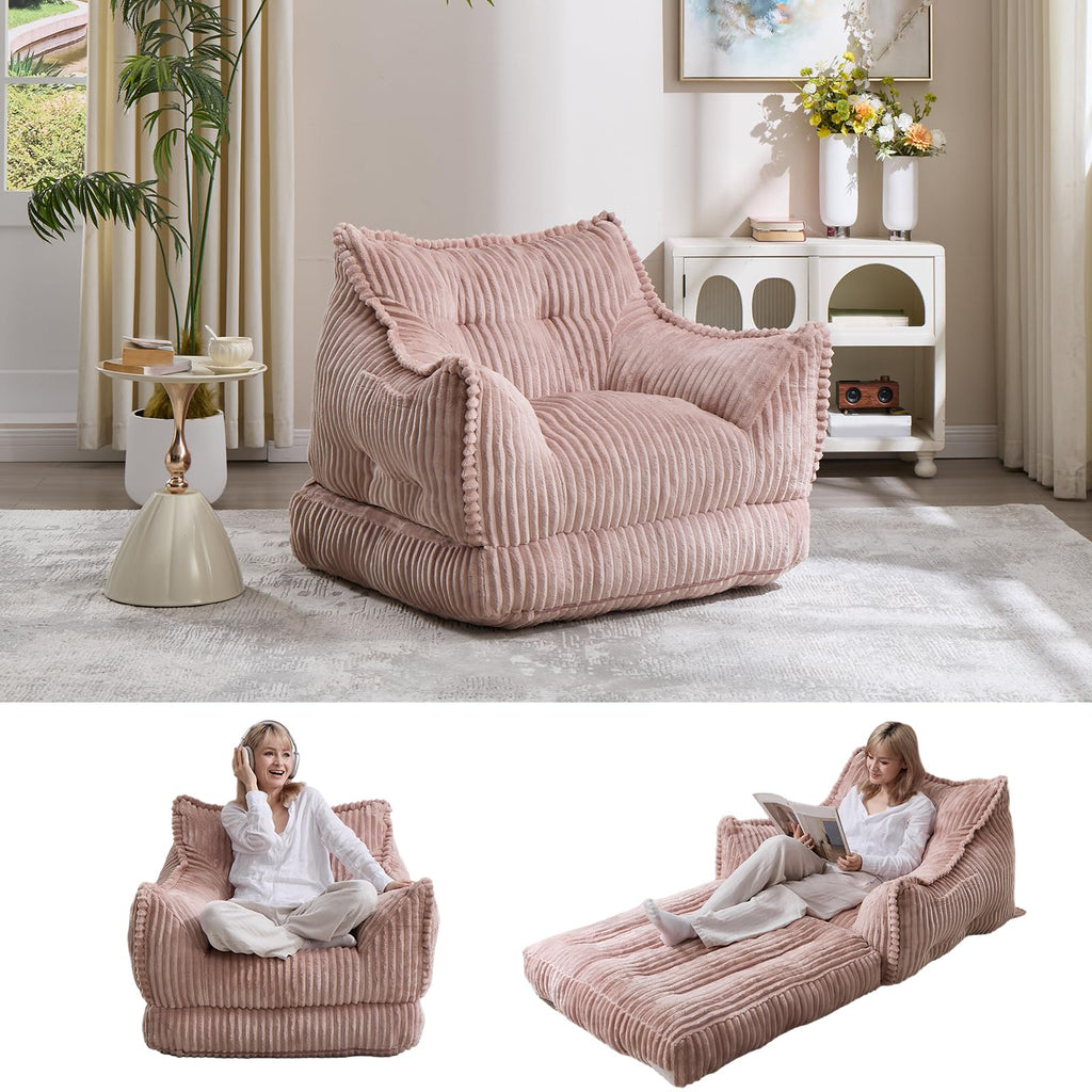 2 in 1 Folding Sofa Bed Pink C54474