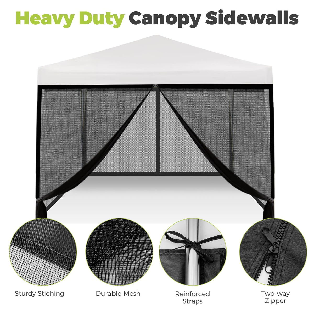 10x10 ft Black Mosquito Netting Canopy Enclosure W920