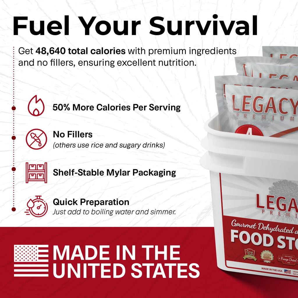 120 Serving Freeze Dried Emergency Food Supply Bucket B750