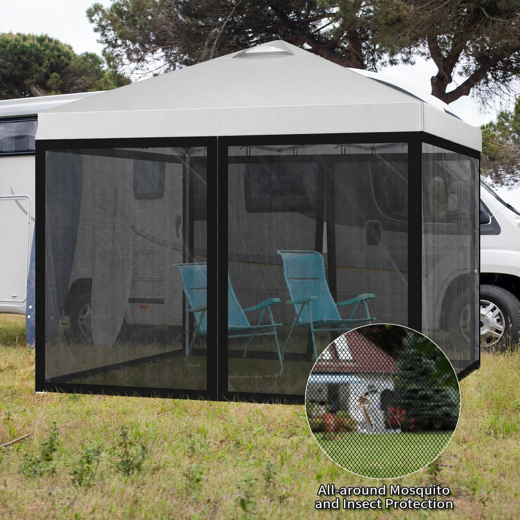 10x10 ft Black Mosquito Netting Canopy Enclosure W920