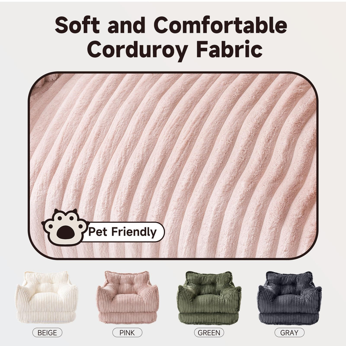 2 in 1 Folding Sofa Bed Pink C54474