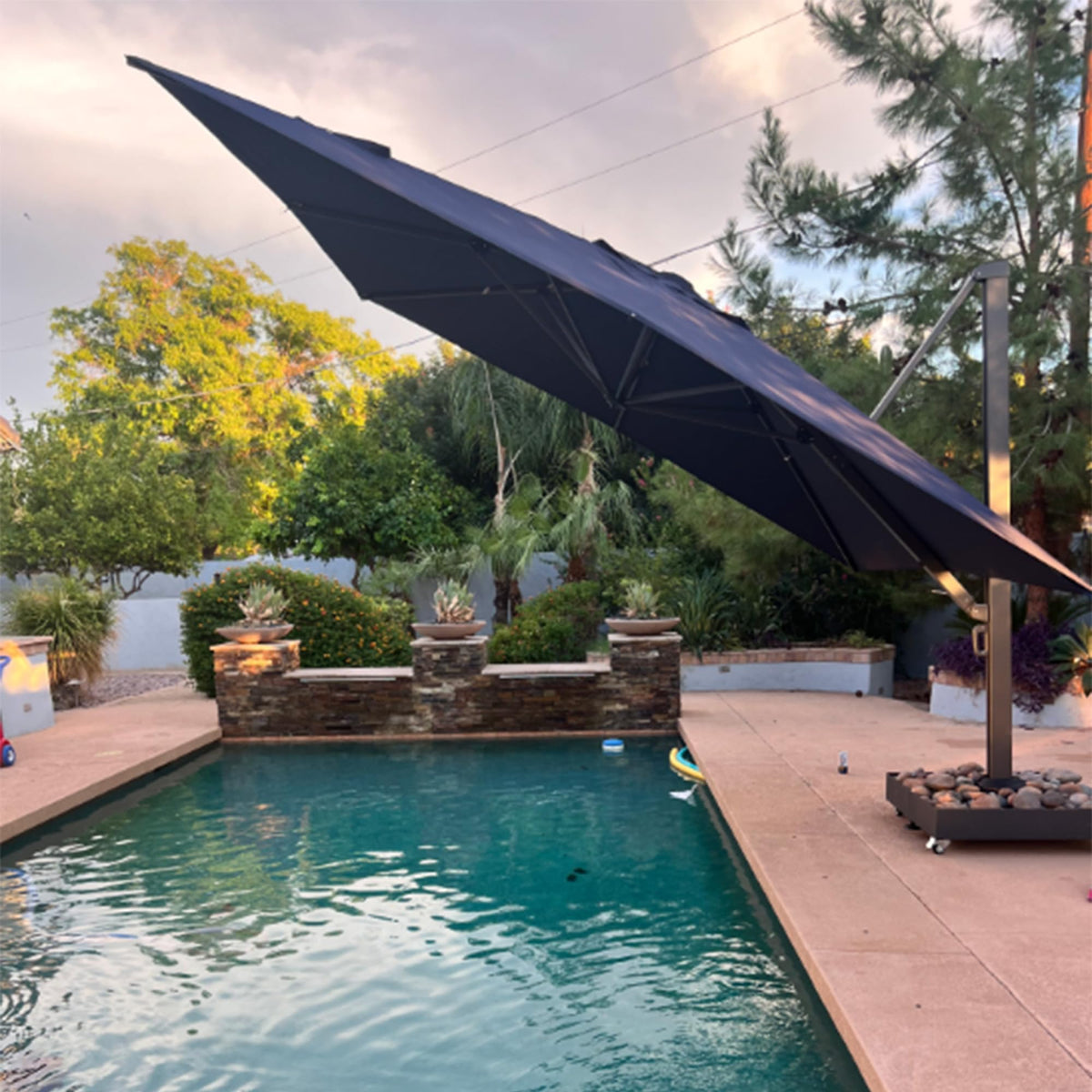 13' X 13' Navy Blue Cantilever Patio Umbrella F88999