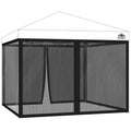 10x10 ft Black Mosquito Netting Canopy Enclosure W920