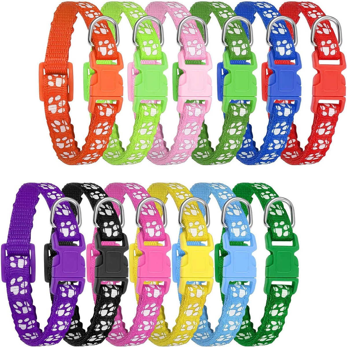 12 Pack Adjustable Puppy Collars N86430