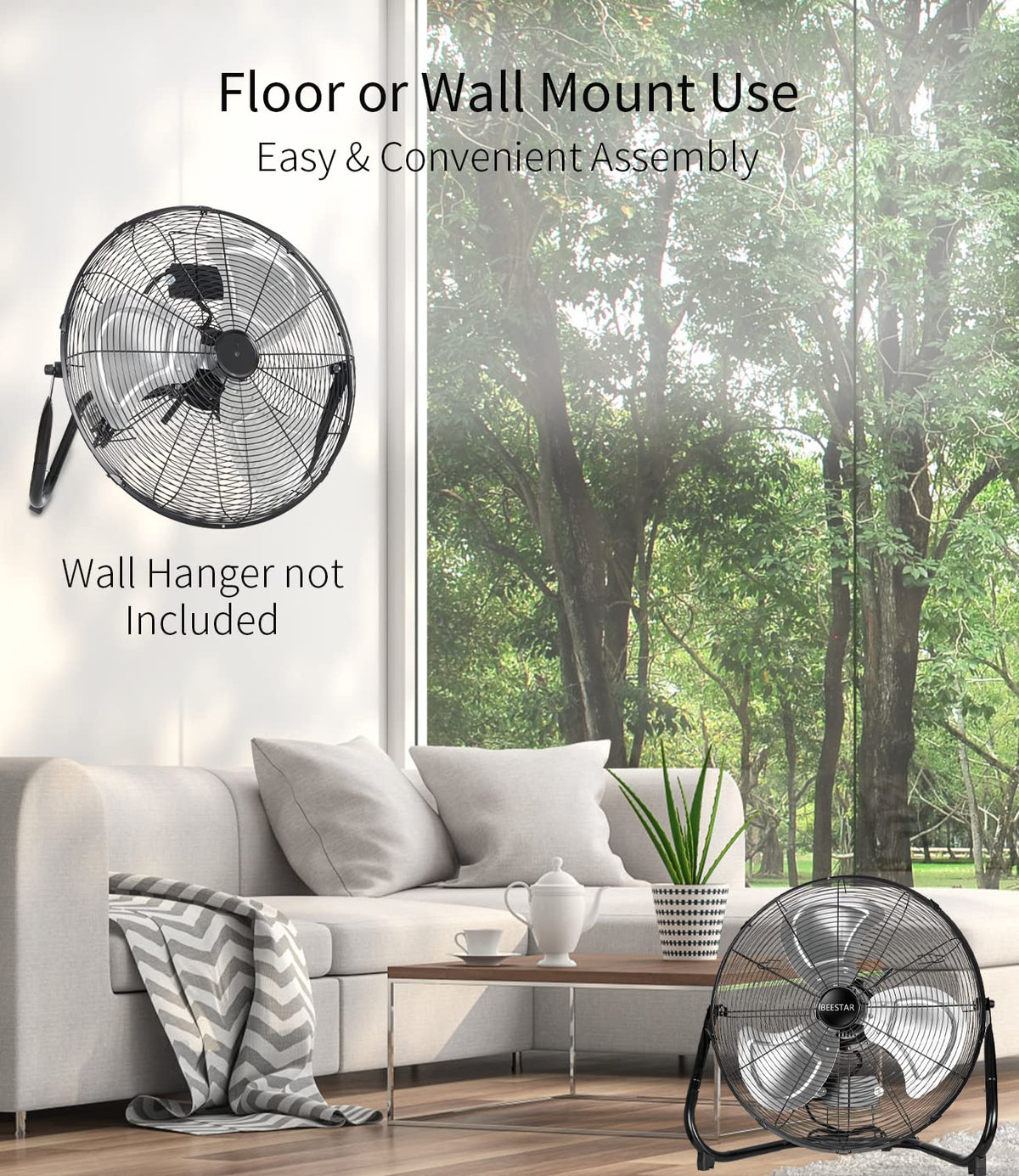 20 Inch Heavy Duty High Velocity Metal Floor Fan U863